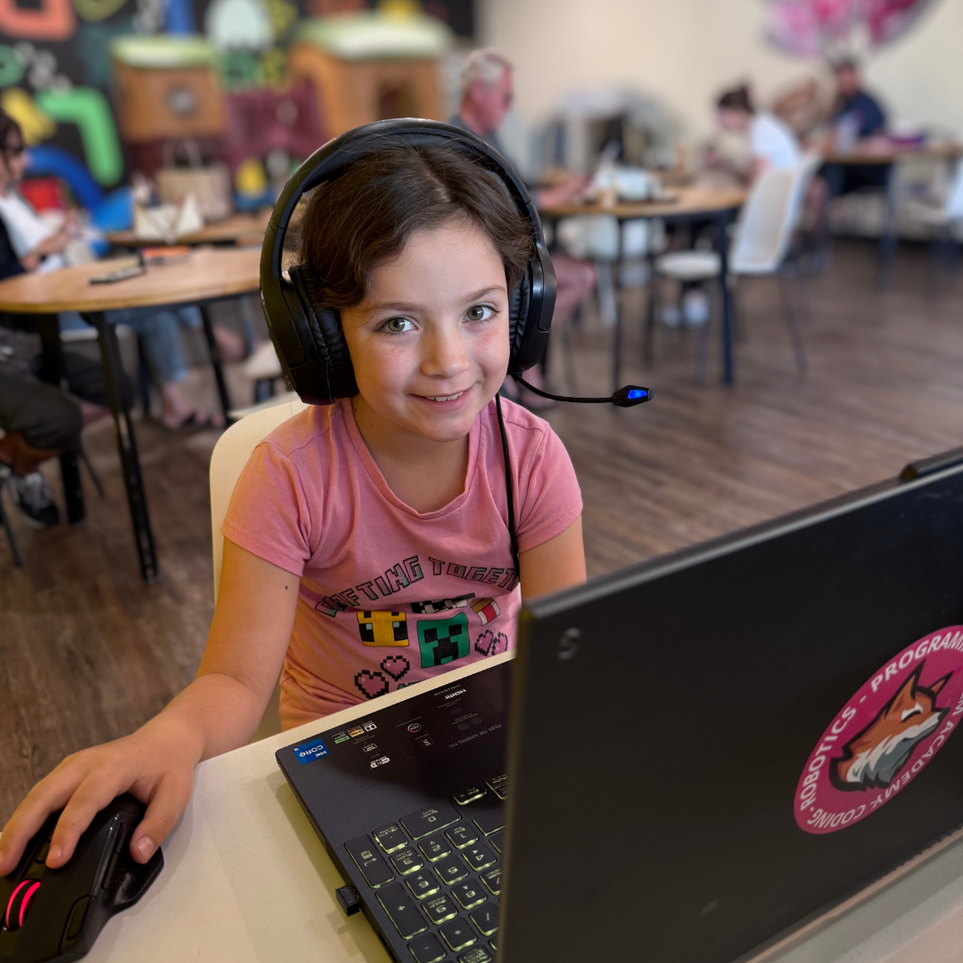 Student coding at Skill Samurai Winnipeg